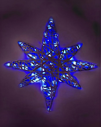 Световая фигура Светящаяся звезда Рождественская плоская двухсторонняя 1,5 м, фото 1