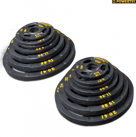 Набор олимпийских дисков для тренажеров powertec 255 LBS (116 кг), фото 2