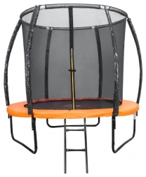 Батут DFC KENGOO II 10ft внутр.сетка, лестница, оранж/черн (305см), фото 1