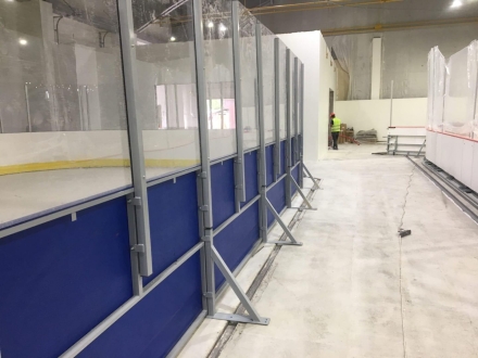 Хоккейная площадка 30х15 м стеклопластик 7 мм с ограждением за воротами , фото 4