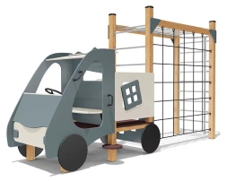 Игровой макет Пожарная машинка ВСТ 5622 с горкой для детской площадки, фото 4