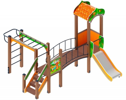Детская игровая площадка Полянка ДИК 1.16.06-01 Н 750, фото 2