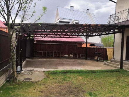 Односкатный навес на четырех опорах, фото 1