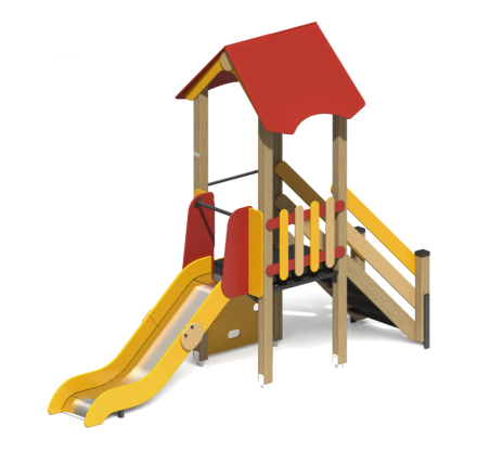 Детская горка Теремок ГР-06 H=950 для игровой площадки, фото 1