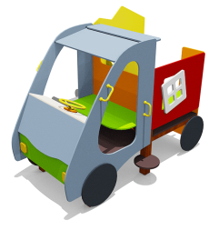 Игровой макет Машинка ВСТ 5621 с горкой для детской площадки, фото 1