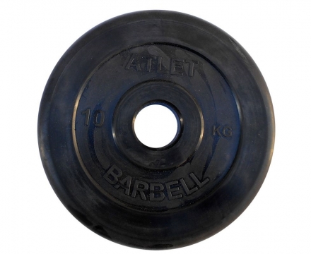 Диск обрезиненный BARBELL ATLET 15 кг / диаметр 51 мм, фото 1