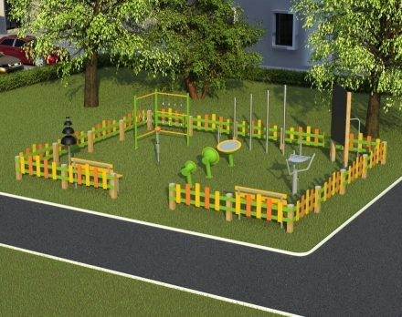 Музыкальная площадка Мини с ограждением 341.00.01, фото 12