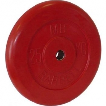 Диск обрезиненный цветной BARBELL 25 кг., d31мм