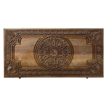 Нарды резные "Армянский узор" с серебром 60, Haleyan Нарды резные "Армянский узор" с серебром 60, Haleyan