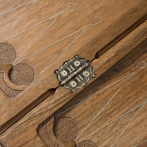 Нарды резные "Армянский узор" с серебром 60, Haleyan Нарды резные "Армянский узор" с серебром 60, Haleyan