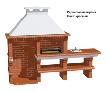 Печь Аристократ 814 Прямоугольный кирпич микс коричневого с желтым