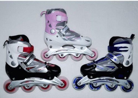 Коньки роликовые раздвижные, рама алюминий, колёса PU. арт 13096, фото 1