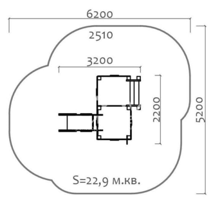 Игровой комплекс 070285.21 H=650 для детей 2-4 года для уличной площадки, фото 3