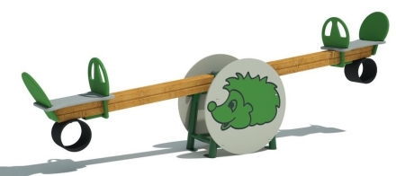 Качели балансир Ёжик для детской площадки, фото 1