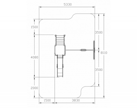 Детская игровая площадка Счастливое детство Эко ДИК 2.01.01-02 H=1200, фото 5