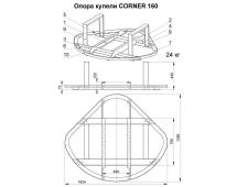 Купель CORNER 160 BIG (термоберёза)