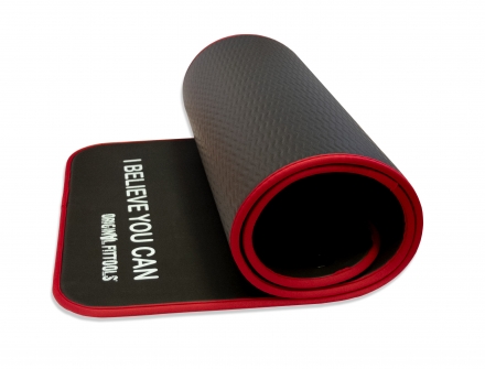 Мат для аэробики NBR 10 мм черный с кольцами, фото 2