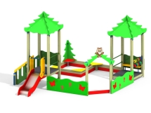 МФ 3.22 Песочный дворик с горкой H=700мм МФ 3.22 Песочный дворик с горкой H=700мм