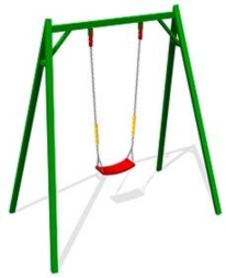 Качели Ветерок 1 К011 с сидением К046 для детских площадок, фото 1 Качели Ветерок 1 К011 с сидением К046 для детских площадок, фото 1
