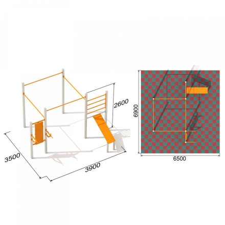 Оборудование для Воркаут ActiSteel S 12 для спортивной площадки, фото 6