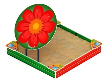 Песочница средняя с навесом Цветок (Ракушки) - ИО 5.01.08-02