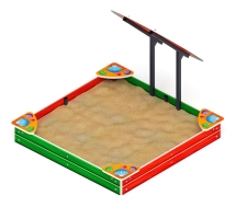 Песочница средняя с навесом Цветок (Ракушки) - ИО 5.01.08-02