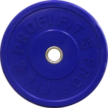 Диск для штанги каучуковый, цветной PROFI-FIT D-51, 20 кг