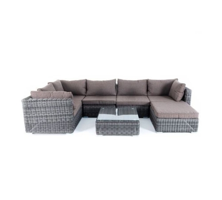 Зона 15 Лунго трансформирующаяся лаунж-зона из искусственного ротанга, цвет графит, фото 2