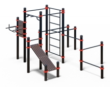 Гимнастический комплекс для воркаута «Богатырь» (PAW-66), опорный столб 89х3 мм