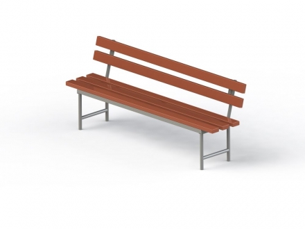 МФ 1.07 Лавочка со спинкой разборная 2 метра, фото 1