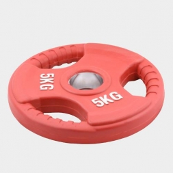 Олимпийский диск евро-классик с тройным хватом 5 кг. (обрезиненный, красный, d51мм.) Олимпийский диск евро-классик с тройным хватом 5 кг. (обрезиненный, красный, d51мм.)