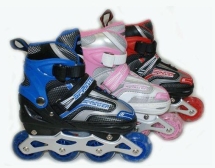 Коньки роликовые раздвижные, рама алюминий, колёса PU. арт 26551