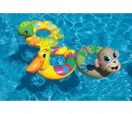 Надувной плотик круг Intex 59220 разъемный, животные от 3-6 лет, фото 1