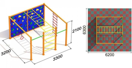 Уличный спортивный комплекс Актив спорт 9 для детской площадки, фото 3