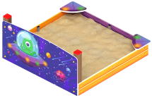 Песочница средняя с ограждением Космопорт - ИО 5.14.01-01
