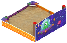 Песочница средняя с ограждением Космопорт - ИО 5.14.01-01