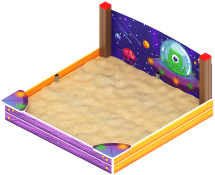 Песочница средняя с ограждением Космопорт - ИО 5.14.01-01