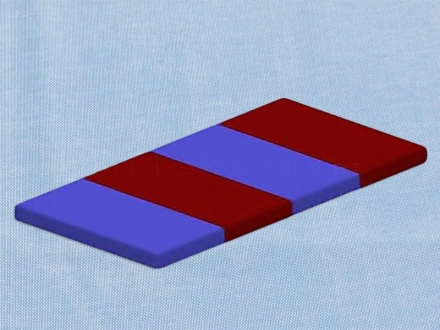Мат поролоновый складной 1х2х0,1 м, кожзаменитель (эконом), шт., фото 2