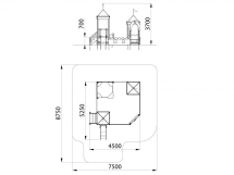 МФ 3.23 Песочный дворик с горкой Н=700 мм МФ 3.23 Песочный дворик с горкой Н=700 мм
