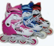 Коньки роликовые раздвижные, рама алюминий, колёса PU. арт 26554