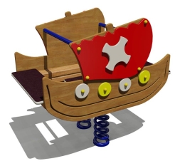 Качалка на пружине Дракар 04501 для детской площадки, фото 1 Качалка на пружине Дракар 04501 для детской площадки, фото 1