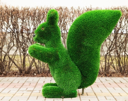 Топиари Белочка с кольцом под кашпо газон Deluxe, фото 7