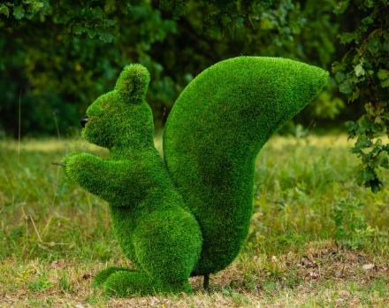 Топиари Белочка с кольцом под кашпо газон Deluxe, фото 9