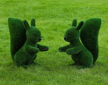 Топиари Белочка с кольцом под кашпо газон Deluxe, фото 14