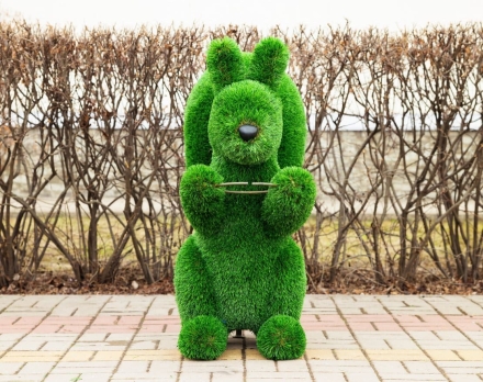 Топиари Белочка с кольцом под кашпо газон Deluxe, фото 4