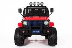 Двухместный полноприводный электромобиль Red Jeep 12V 2.4G - S2388, фото 5