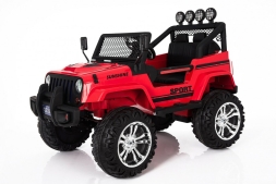 Двухместный полноприводный электромобиль Red Jeep 12V 2.4G - S2388, фото 2
