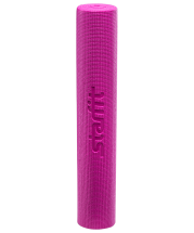 Коврик для йоги FM-101, PVC, 173x61x0,5 см, розовый
