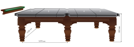 Бильярдный стол - Hardy 10 Футов, Русская пирамида, Сланец Orero 25 мм, фото 2