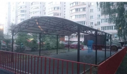 Арочный навес для тренажерной площадки типовой 6х9м, фото 1